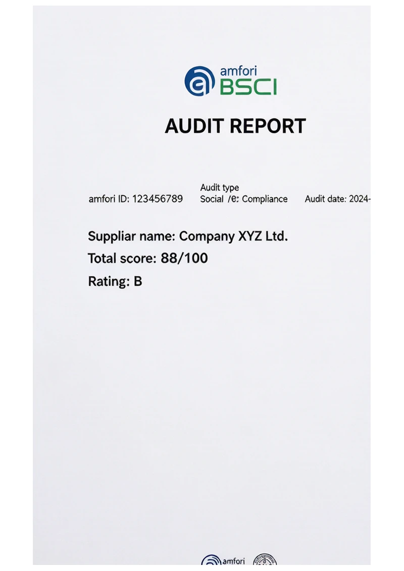 BSCI / SMETA certificate