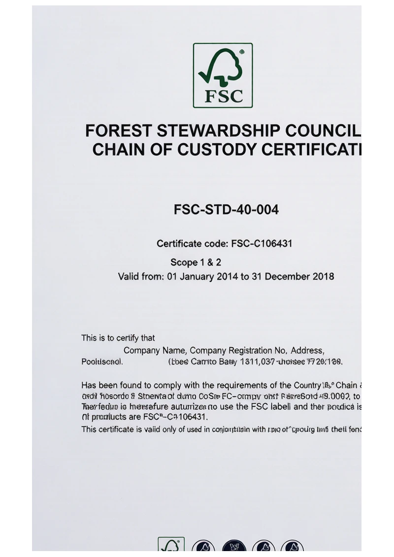 FSC certificate