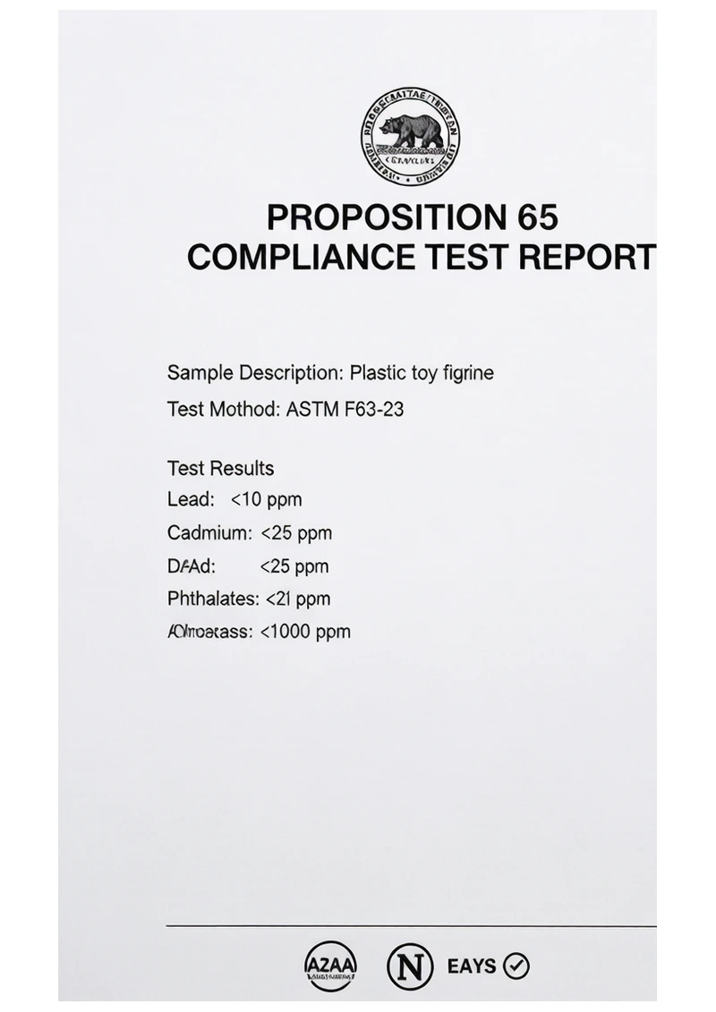 California Prop 65 certificate