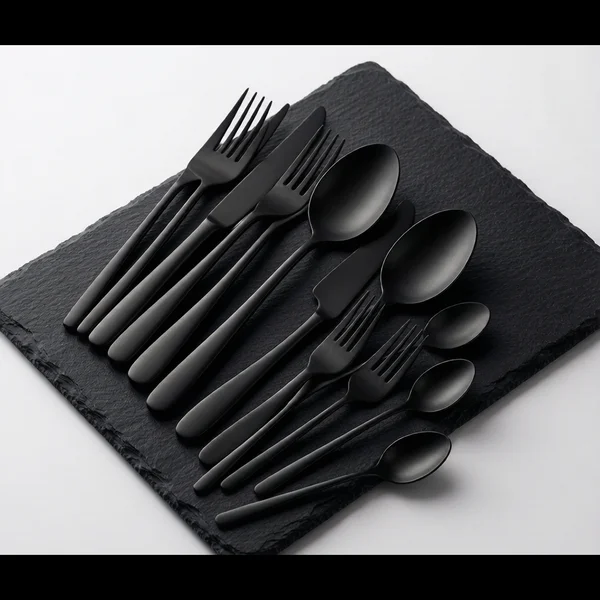 PVD Matte Black Flatware Set (20pc)
