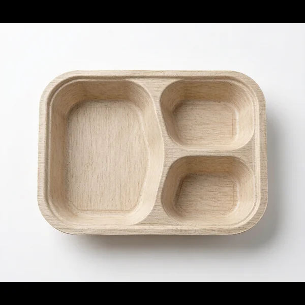 Bagasse 3-Compartment Meal Tray